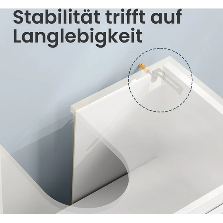 VASAGLE Waschbeckenunterschrank, Badezimmerschrank, 2 Fächer hinter den Türen, für Waschbecken ohne Säule, Badezimmer-Unterschrank mit Füßen – Bild 3