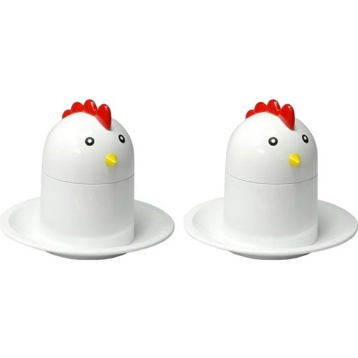 GSD HAUSHALTSGERÄTE Eierköpfer, (Set, 2-tlg), Kunststoff, Chicken-Design – Bild 4