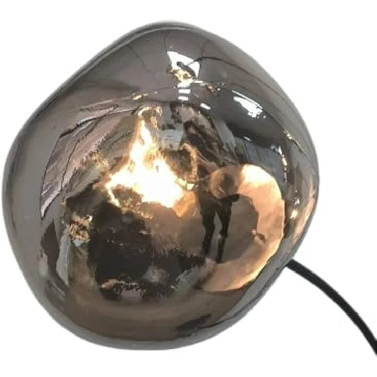 riess-ambiente Stehlampe LIQUID DIAMOND 200cm smoke grau/schwarz – 5 Kugelschirme aus Glas, Ein-/Ausschalter, ohne Leuchtmittel, mehrarmiges Design mit Marmorfuß – ideal für Lounge oder Essbereich – Bild 9