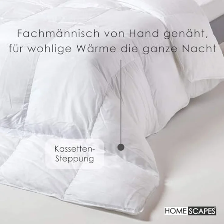 Homescapes Microfaserbettdecke Winterdecke 135x200 cm – Super-Mikrofaser Bettdecke, Wärmeklasse 4, Füllung: 100 % Polyester (Super-Mikrofaser) – Bild 5