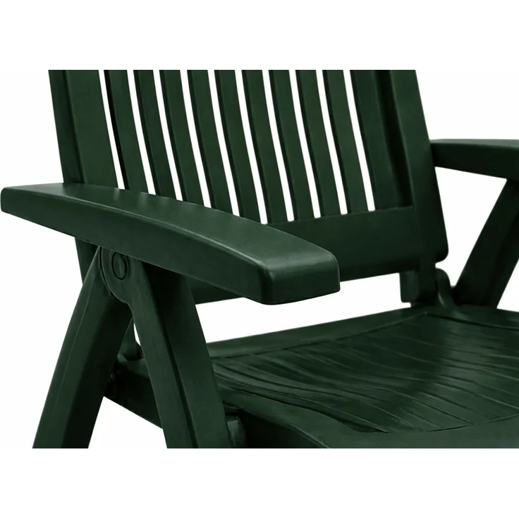 Kettler Roma Klappsessel - verstellbarer Gartensessel aus Kunststoff - dunkelgrün – Bild 5