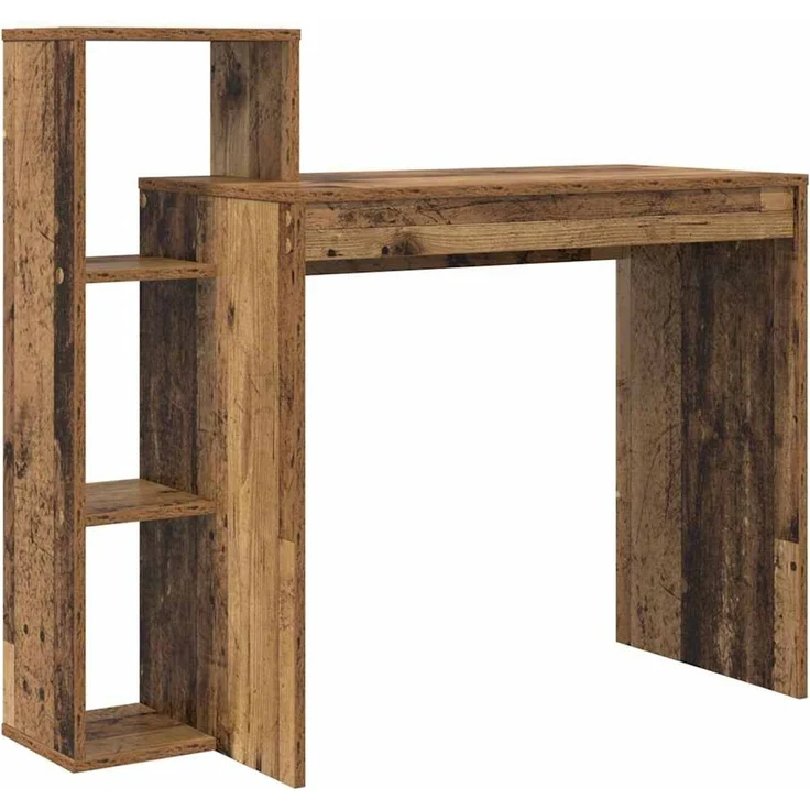 vidaXL Schreibtisch mit Regal Altholz 100 x 40 x 90 cm Holzwerkstoff 869320 – Bild 1