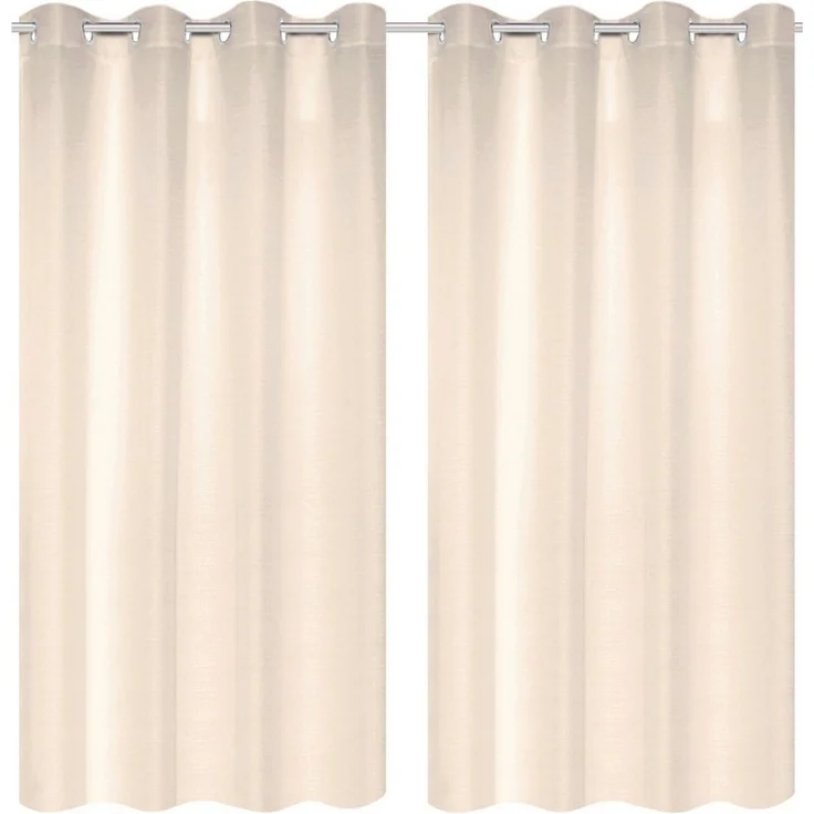Home Basics Vorhang BENOGA 2er SET (2 St), Ösen, blickdicht, SET, Ösenschal, Uni, Dekostruktur – Bild 2