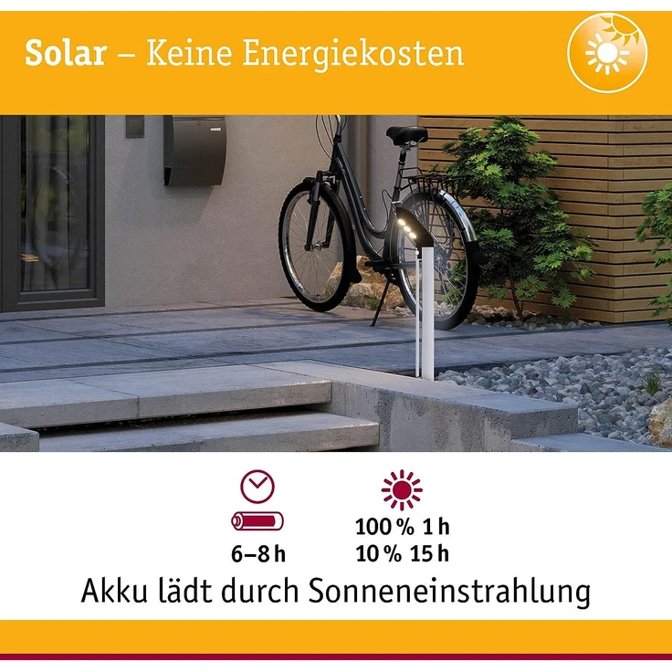 Paulmann No. 94252 Outdoor Solar Pollerleuchte Soley mit Bewegungsmelder Anthrazit – Bild 2
