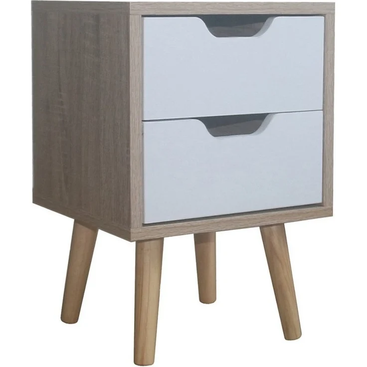 HTI-Living Nachtkommode Nachtschrank 2 Schubladen Thekla 2945 (Stück, 1 St, 1 Nachtschrank), Nachttisch 2 Schubladen – Bild 1