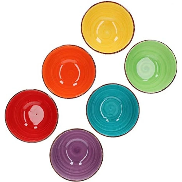 MamboCat Müslischale 6er Set Müslischale Uni Bunt, Steingut – Bild 4