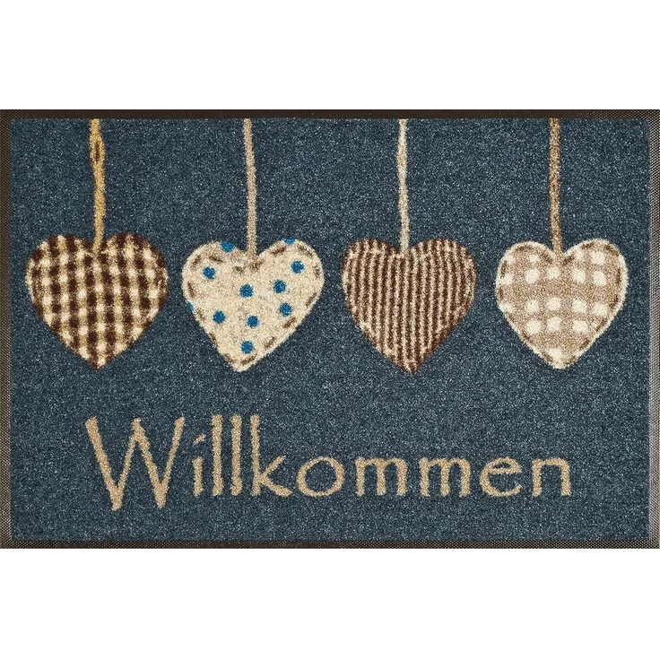 wash+dry by Kleen-Tex Fußmatte Cottage Hearts, rechteckig, Höhe: 7 mm, Schmutzfangmatte, rutschhemmend, In- und Outdoor geeignet