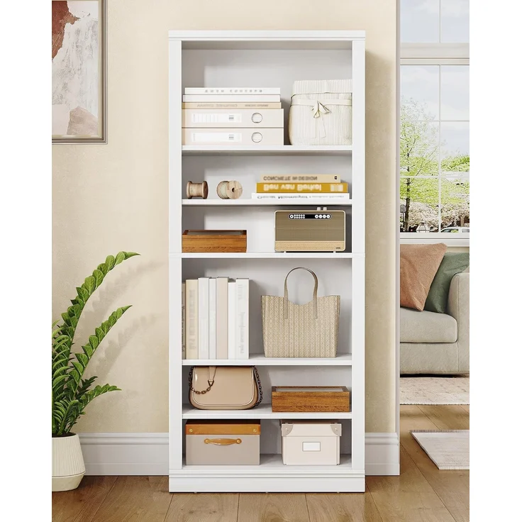 Schuhschrank, Freistehender Schuhkommode mit 21-24 Paar, Verstellbare Regalböden, Schuhkipper für Eingang, Wohnzimmer, Schlafzimmer, 62,5 x 30,5 x 145,5 cm, Weiß – Bild 6
