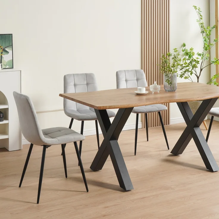 Albatros Esszimmerstühle 4er Set BORA Grau- Komfortabler Polsterstuhl für Modernes und Stilvolles Design am Esstisch - Küchenstuhl oder Stuhl Esszimmer mit hoher Belastbarkeit bis 110kg – Bild 4