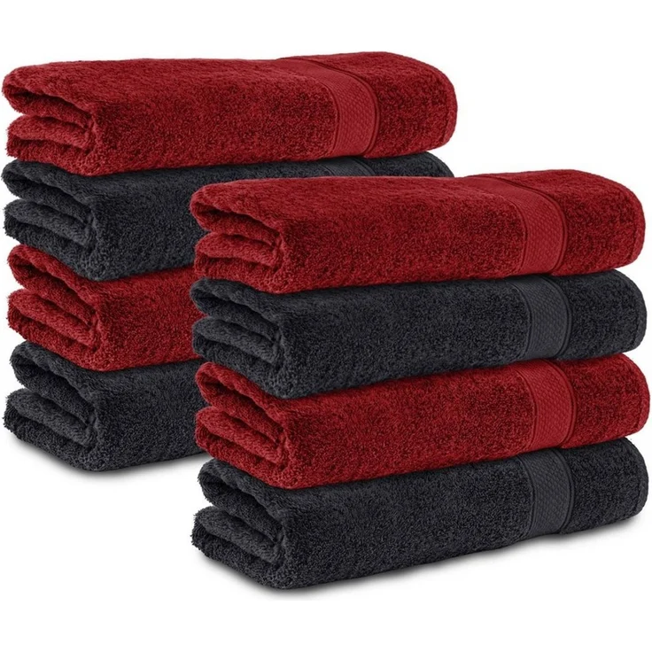Komfortec Handtücher 100% Baumwolle, 470 g/m², Frottee (8-St), Badetücher 50x100 cm Set, Weich – Bild 2