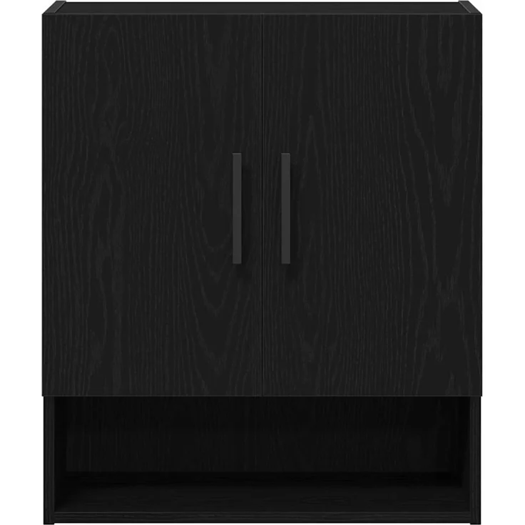 vidaXL Wandmontierter Schrank Schwarz Eichen-Optik 60 x 31 x 70 cm 862942 – Bild 6