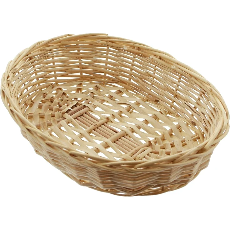 Schale Naturweiß oval Deko Aufbewahrung Obstschale Tisch Korb 32cm – Bild 1