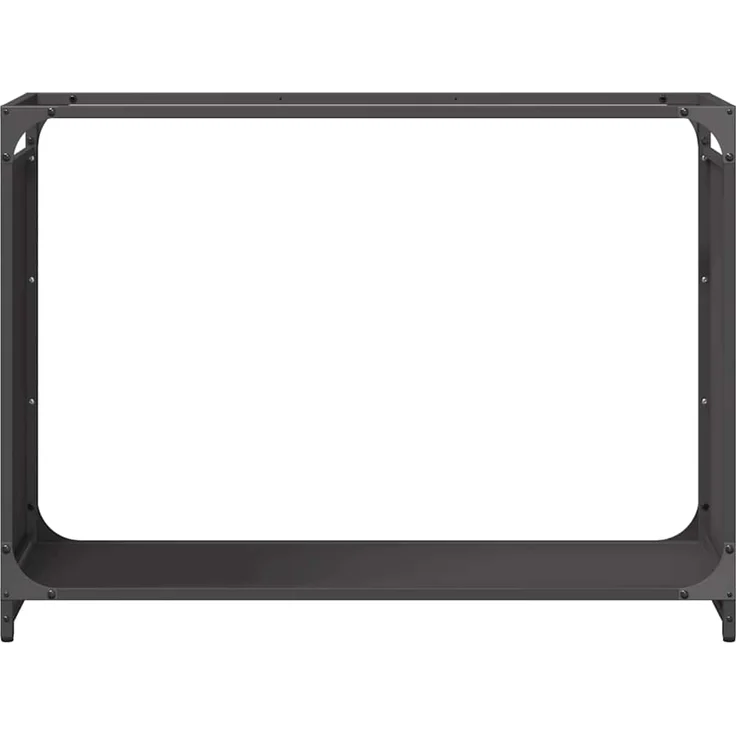 vidaXL Brennholzregal Schwarz 90x28x65 cm Kaltgewalzter Stahl 864203 – Bild 4