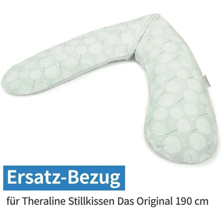 Theraline Stillkissen 4-tlg. Sparset, Original 190 cm mit Mikroperlen, hautfreundliche Baumwoll-Bezüge, geprüft für gesundheitsbewusste Nutzung