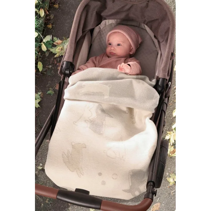 Babydecke Babydecke Littel Rabbits, Biederlack, Babydecke Littel Rabbits mit verspielten Hasen