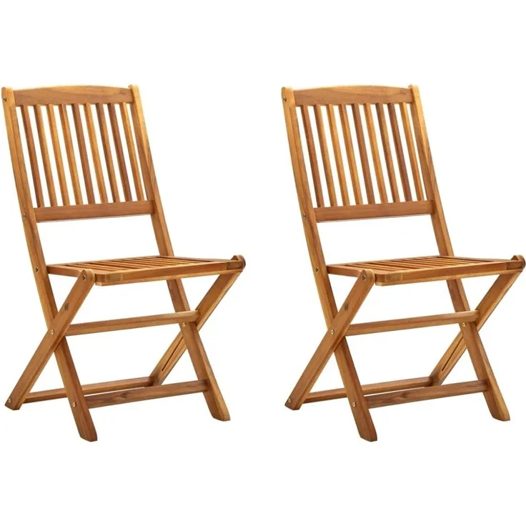 vidaXL Klappbare Gartenstühle 2 Stk. Massivholz Akazie 46339