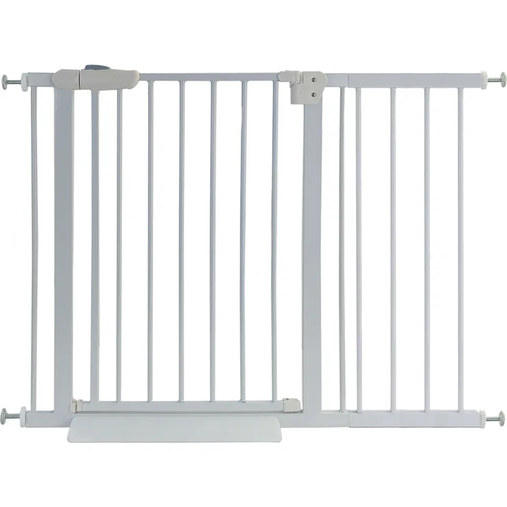Treppenschutzgitter Absperrgitter weiß ohne Bohren Auto-Close + Rampe 102-113cm