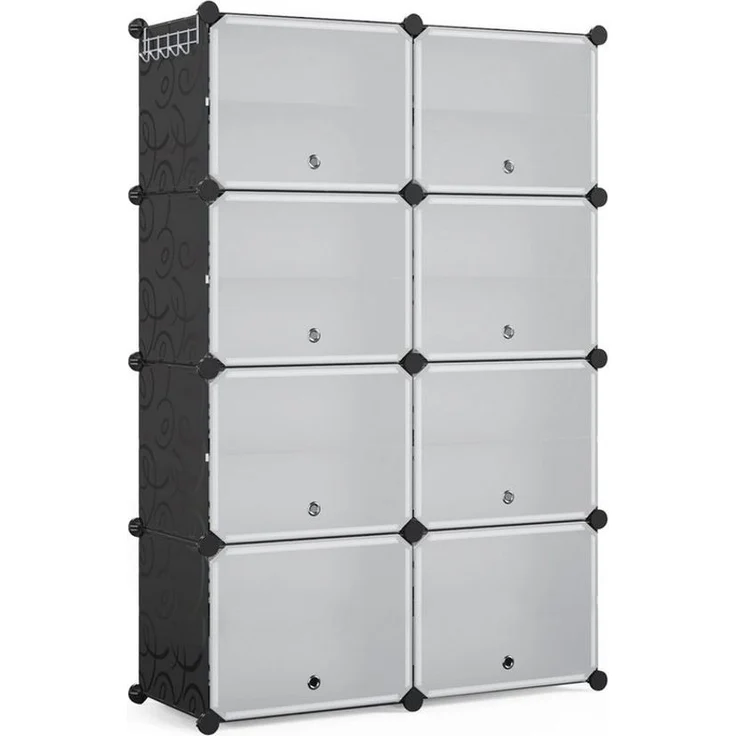 Mondeer Schuhschrank Schuhschrank (8 Fächer) mit Tür, Staub- und Wasserabweisend, für 20-42 Paar Schuhe – Bild 5