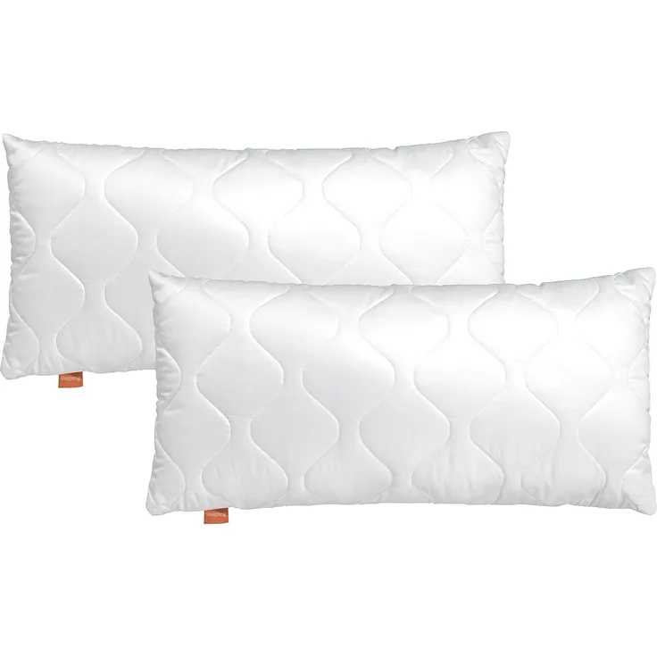 sleepling Kopfkissen Basic 200, Füllung: 100% Klima Faser, Bezug: Mischgewebe aus 52% Mikrofaser / 48% Baumwolle, Seitenschläfer, Rückenschläfer, Bauchschläfer, hergestellt in der EU, allergikerfreundlich