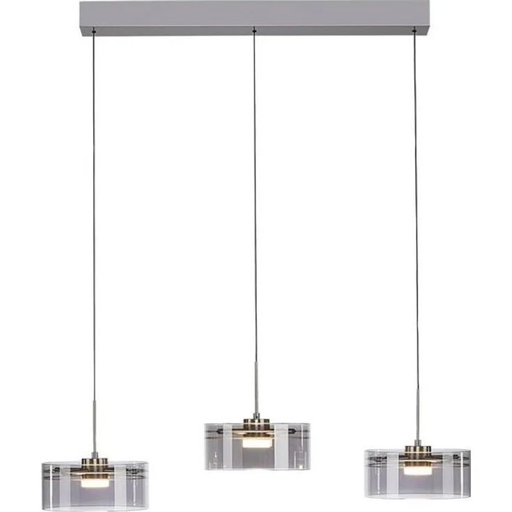 LED-Pendelleuchte MONDO Karena 74 cm, Glas, Metall, Silber, 74 x 180 x 18 cm – Bild 4