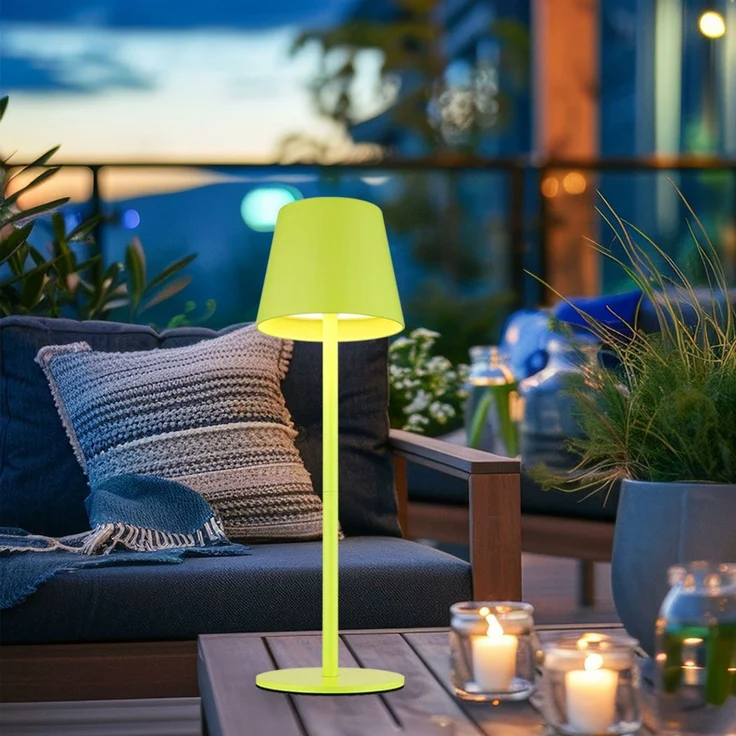 LED Tischleuchte, grün, Akku, CCT, Touchdimmer, Flaschenaufsatz – Bild 4