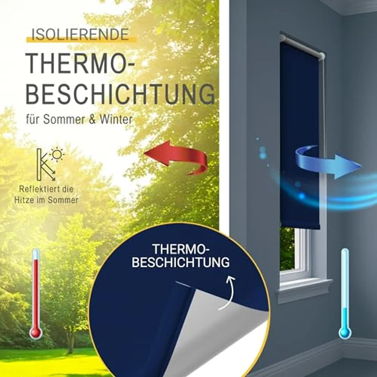 Sol Royal Thermorollo SolReflect T42 für Fenster & Türen Dunkelblau, 160 x 40 x 3.1 cm – Bild 7