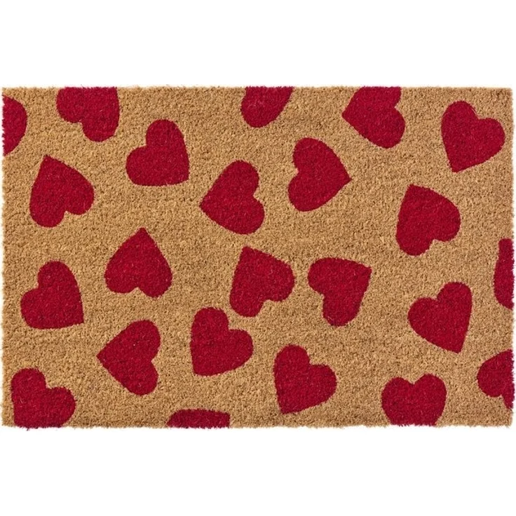 Ib Laursen - Fußmatte Türmatte Fußabtreter Rote Herzen Kokos PVC 2859-00 – Bild 3