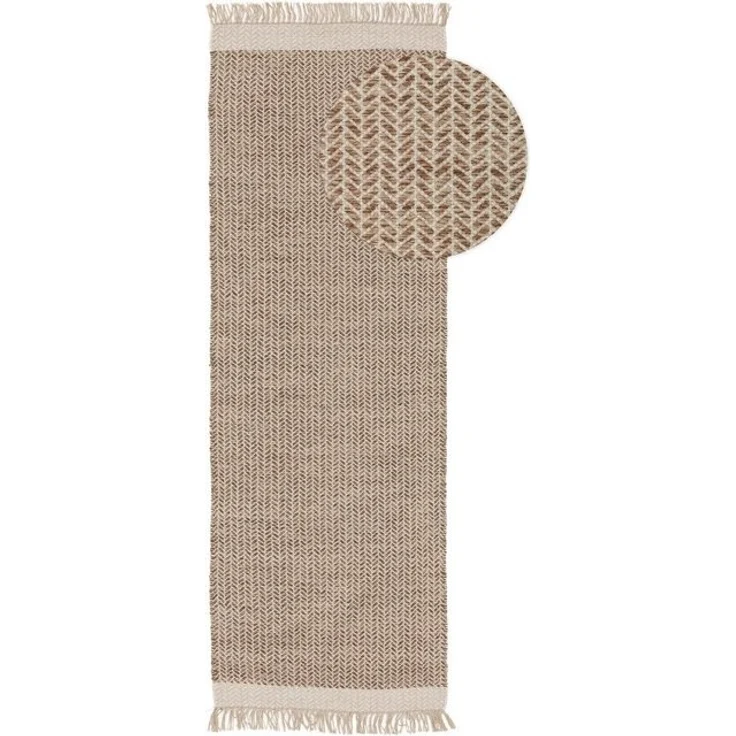 benuta Wollteppich Kim, rechteckig, Höhe: 5 mm, Kunstfaser, Berber, Ethno-Style, Wohnzimmer – Bild 4