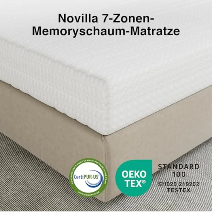 Novilla Matratze H3/H4 7-Zonen Kaltschaummatratze 120x200 | Verschiedene Größen & Höhen | Atmungsaktiver Bezug bei 60° Waschbar | Öko-Tex & CertiPUR-US Zertifiziert | Rollmatratze 18 cm – Bild 9