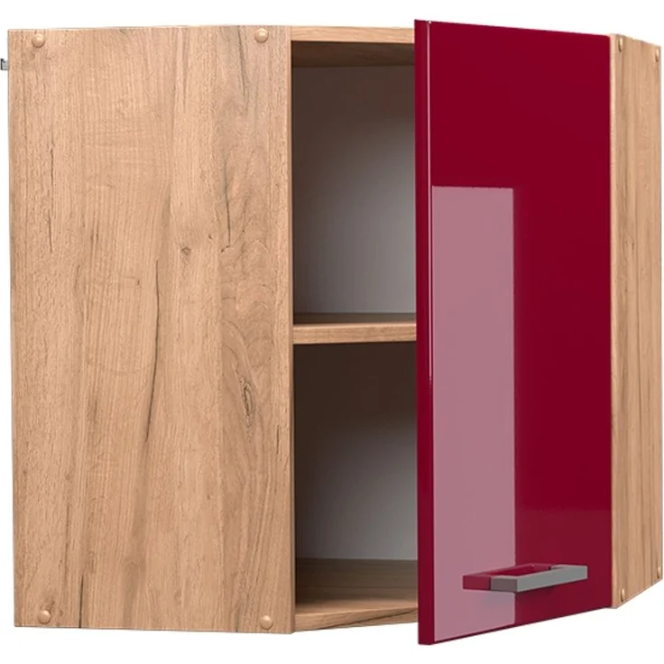 Eckhängeschrank R-Line Rot Hochglanz 57 cm Vicco – Bild 4
