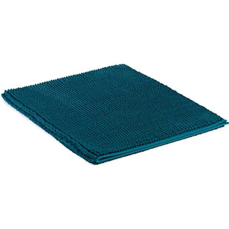 Gözze Anti-Rutsch-Badematte, Superweich aus 100% Mikrofaser, 70 x 120 cm, petrol, Pflegeleicht und für Fußbodenheizung geeignet – Bild 2