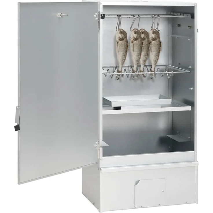 vidaXL Räucherofen mit Holzspänen, Verzinkter Stahl, 44,5x29x83 cm – Bild 3