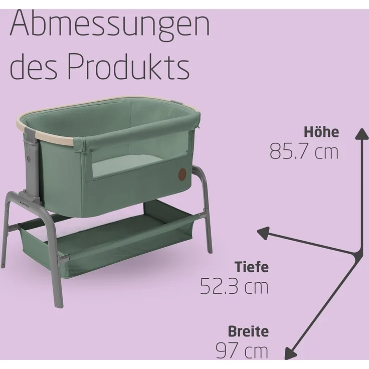 Maxi-Cosi Iora Beistellbett – Beyond Green Grün du – Bild 7