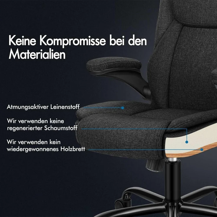Ergonomischer Massage Büro - Gaming Stuhl Schwarz 150kg – Bild 6