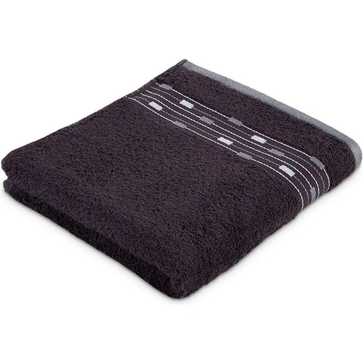 Möve for frottana Handtuch Magic Uni, Walkfrottee (1-St), mit Bordüre aus kleinen Rechtecken – Bild 5