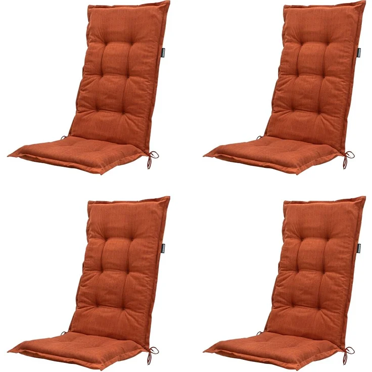 SET Tampa 4 x Klappsessel grün, 4 x Auflage terra – Bild 3