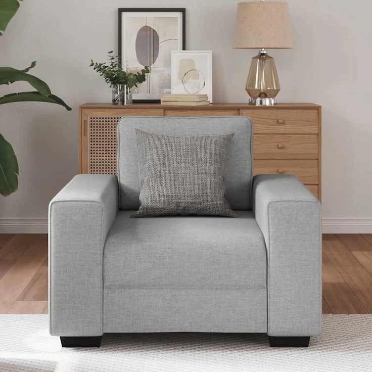 vidaXL Sessel Wolkengrau 100x77x82 cm Stoff 4105154 – Bild 2