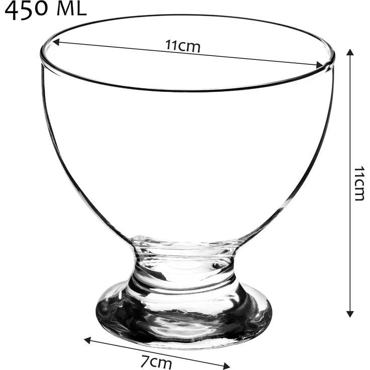 KADAX Eisdessertbecher aus Glas, 6er-Set, 450 ml – Bild 2
