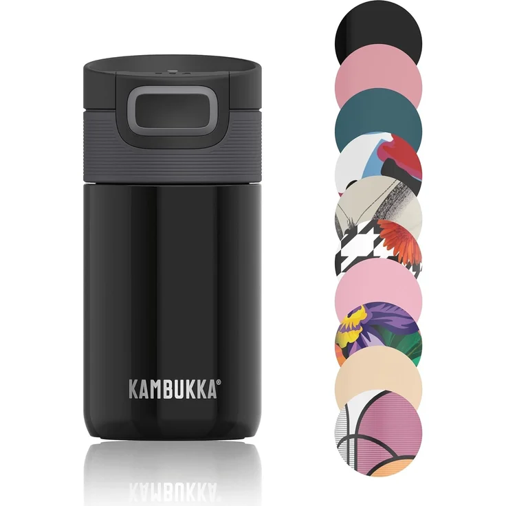 Kambukka etna Pitch Black 300 ml schwarzer Edelstahl-Thermobecher – Bild 1