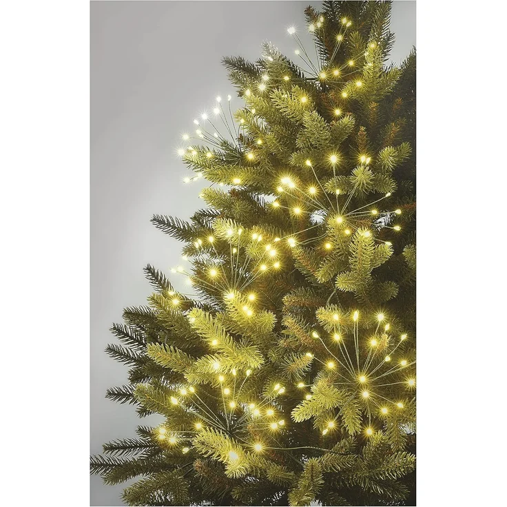 EMOS LED-Lichterkette warmweiß für Innen, 8 m lange Feuerwerk Weihnachtslichterkette NANO, 6 Stunden Timer Funktion, Netzteil und Transformator, für Partys, Weihnachten, Deko, grünes Kabel – Bild 3