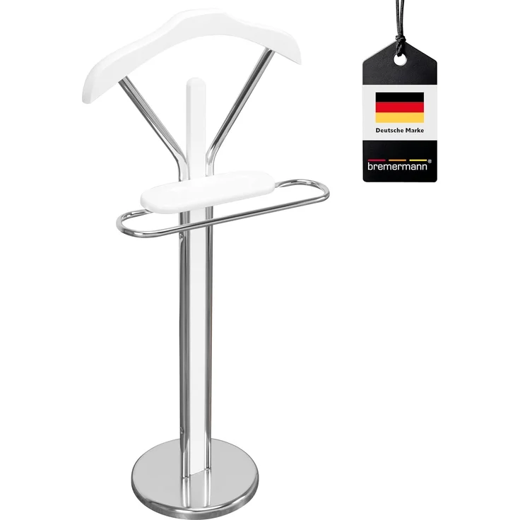 bremermann Herrendiener Kleiderbutler, Herrendiener, stummer Diener, Garderobe, weiß – Bild 1