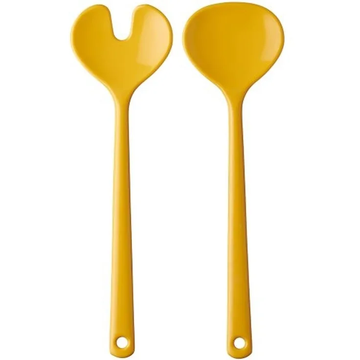 Mepal Salatbesteck Synthesis klein, Melamin, 2-teilig, gelb, 21. 2 cm, spülmaschinenfest