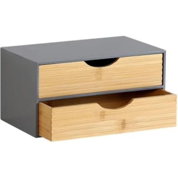 KESPER 58963 Organizer mit 2 Schubladen, grau, FSC / Mini-Kommode – Bild 5