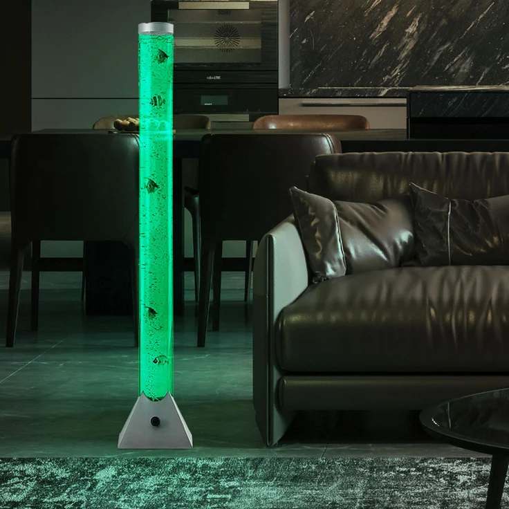 LED Deko Stehleuchte, Wassersäule, Deko-Fische, Höhe 120 cm – Bild 3