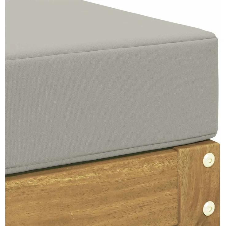 vidaXL Outdoor Hocker Bank Weiß 43 x 43 x 45 cm Massivholz Akazie 901681 – Bild 5