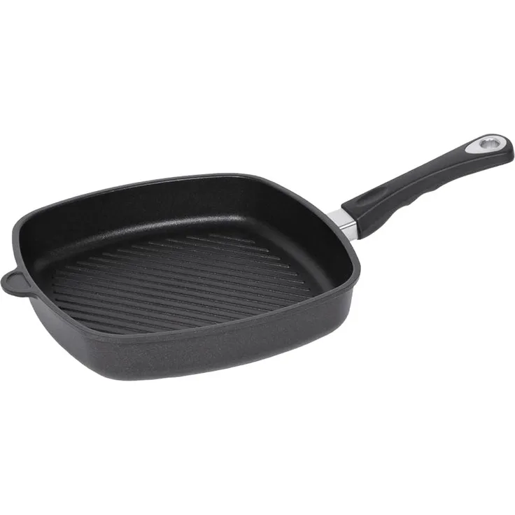 AMT E285G Grillpfanne flach Aluminumguss 28 x 28 cm, Höhe 5 cm