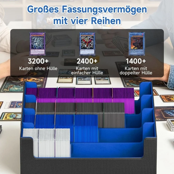 OSTWOLKE Aufbewahrungsbox Kartenaufbewahrungsbox 2400+ MTG Commander Deckbox Sammelkarten Box – Bild 3