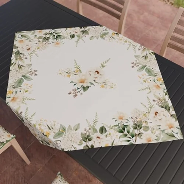 PETTI Artigiani Italiani - Zubehör für Küchentextilien, Moderne Mitteldecke 90x90 cm aus Mikrofaser, Elegante Mitteldecke mit Botanical-Digitaldruck, 100 % Made in Italy – Bild 2