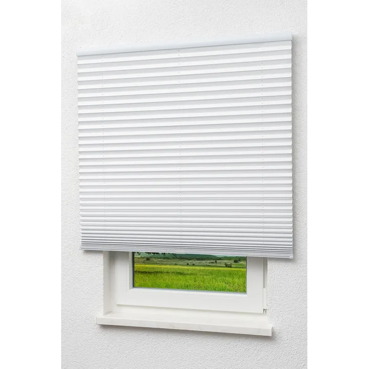 Lysel Outlet - Plissee Thermo freihängend Reinweiß - Plissee in der Größe (Bx H) 140cm * 160cm
