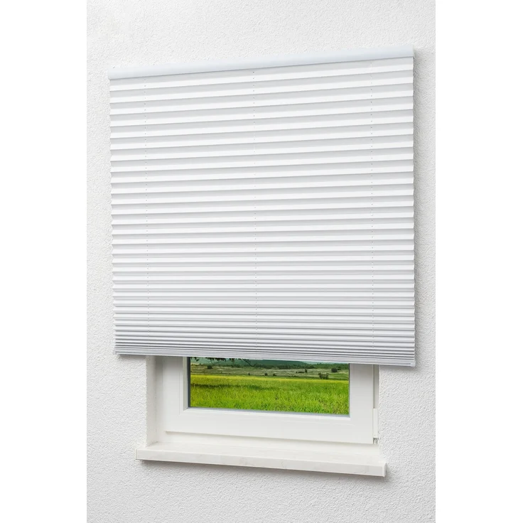 Lysel Outlet - Plissee Thermo freihängend Reinweiß - Plissee in der Größe (Bx H) 140cm * 160cm – Bild 1